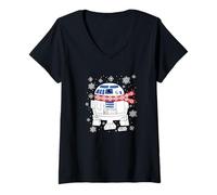 Femme Star Wars R2-D2 in The Snow Holiday T-Shirt avec Col en V