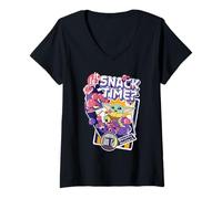 Femme Star Wars: The Mandalorian and Grogu is It Snack Time? T-Shirt avec Col en V