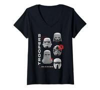 Femme Star Wars: The Mandalorian and Grogu Loyal Imperial Troopers T-Shirt avec Col en V