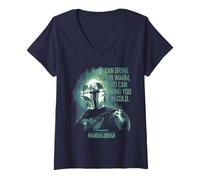 Femme Star Wars The Mandalorian Bring You in Cold Quote T-Shirt avec Col en V