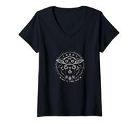 Femme Star Wars The Mandalorian Grogu This is The Way Geometric T-Shirt avec Col en V