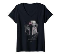 Femme Star Wars The Mandalorian Shadows T-Shirt avec Col en V
