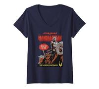 Femme Star Wars The Mandalorian Telle Est La Voie Comic Book T-Shirt avec Col en V