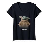 Femme Star Wars The Mandalorian The Child T-Shirt avec Col en V