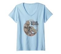 Femme Star Wars: The Mandalorian The Way Vintage Best Friends T-Shirt avec Col en V