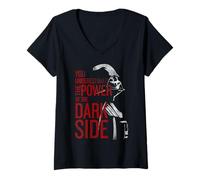 Femme Star Wars Vader You Underestimate The Power of The Dark Side T-Shirt avec Col en V