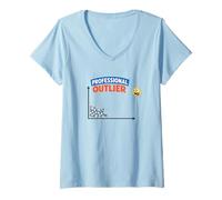 Femme Statisticien de données statistiques drôles sur Les valeurs aberrantes Professionnelles T-Shirt avec Col en V