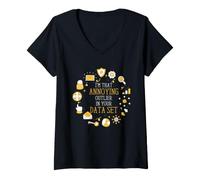 Femme Statistiques et Analyses de l'humour aberrant du Scientifique des données T-Shirt avec Col en V