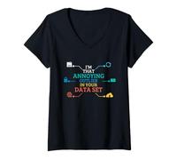 Femme Statistiques et Analyses de l'humour aberrant du Scientifique des données T-Shirt avec Col en V