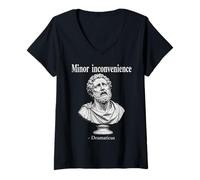 Femme Statuette Classique Dramatique pour inconvénients mineurs T-Shirt avec Col en V
