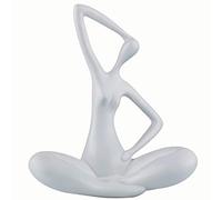 Femme Statuette Decoration Sculpture Design Moderne,Yoga Fille Sculpture Abstraite Ornements Personnage Figure Résine Statue Pour Accueil Décoration Accessoires Cadeaux Artisanat,White c,Matte