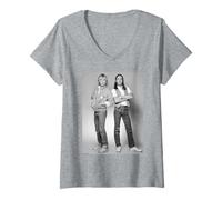 Femme Status Quo Francis Rossi & Rick Parfitt par Allan Ballard T-Shirt avec Col en V