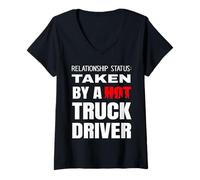 Femme Statut de la Relation : Pris par Un Chauffeur de Camion Chaud T-Shirt avec Col en V