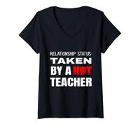 Femme Statut de la Relation : Prise par Un Enseignant Chaud T-Shirt avec Col en V