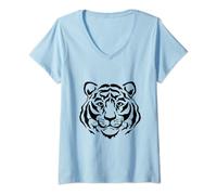 Femme Stay Untameable Wild & Free Cool Tiger Graphic Cool Designs T-Shirt avec Col en V