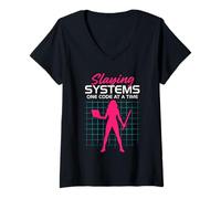 Femme STEM Girl Women in Science Sassy Scientist Smart is Sexy T-Shirt avec Col en V