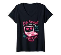 Femme STEM Girl Women in Science Sassy Scientist Smart is Sexy T-Shirt avec Col en V