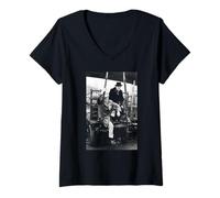 Femme Steptoe and Son Wilfrid Brambell & Harry Corbett sur Le Plateau T-Shirt avec Col en V