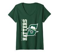 Femme Stetson Hatters | Produit Officiel de la NCAA | LCSUH0002 T-Shirt avec Col en V