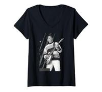 Femme Steve Diggle, Guitariste des Buzzcocks Live, 1990 T-Shirt avec Col en V