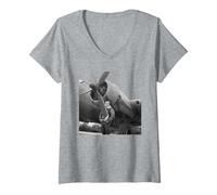 Femme Steve McQueen Tourne L'Amant de la Guerre en 1961 T-Shirt avec Col en V