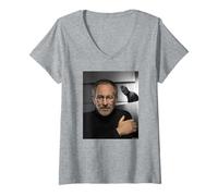 Femme Steven Spielberg Jurassic Park E.T. Directeur Michael Grecco T-Shirt avec Col en V