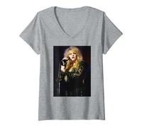 Femme Stevie Nicks, Chanteur de Fleetwood Mac, en Direct en 1990 T-Shirt avec Col en V