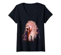 Femme Stevie Nicks Fleetwood Mac Dreams Live 1990 T-Shirt avec Col en V