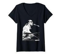 Femme Stevie Wonder Character Era Live 1989 T-Shirt avec Col en V