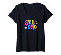 Femme Still Emo Awesome Vibe Not a Phase True to Yourself Tees T-Shirt avec Col en V