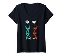 Femme Still Single DNA Always RNA T-Shirt avec Col en V