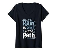 Femme Stoic Runner | Discipline de course | Motivation | Memento Mori T-Shirt avec Col en V