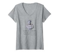 Femme Stoïcisme - La Vie est Courte - Philosophie stoïque de Marc Aurèle T-Shirt avec Col en V