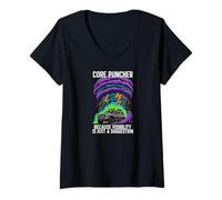 Femme Storm Chaser Core Puncher Extreme Weather T-Shirt avec Col en V