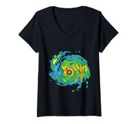 Femme Storm Tornado Twister Hurricane Weather Tornadoes Chaser T-Shirt avec Col en V