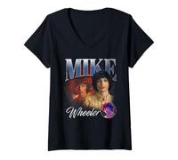 Femme Stranger Things Mike Homage T-Shirt avec Col en V