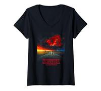 Femme Stranger Things Mindflayer Poster T-Shirt avec Col en V