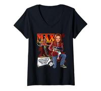 Femme Stranger Things Tales from '85 Max T-Shirt avec Col en V