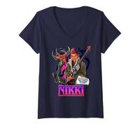Femme Stranger Things Tales from '85 Nikki T-Shirt avec Col en V
