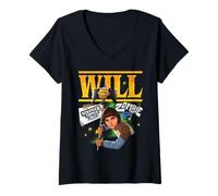 Femme Stranger Things Tales from '85 Will T-Shirt avec Col en V