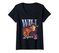 Femme Stranger Things Will Homage T-Shirt avec Col en V