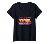 Femme Stranger Things WSQK TV Advert T-Shirt avec Col en V
