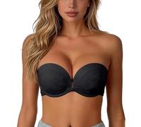 Femme Strapless Front Closure Push-Up Bra No Underwire Wireless Bras | Front Clasp Strapless Bra, Seamless Comfortable Padded Non Slip Tube Jelly Bras,Soutien-Gorge Quotidien pour Robes