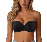 Femme Strapless Front Closure Push-Up Bra No Underwire Wireless Bras | Front Clasp Strapless Bra, Seamless Comfortable Padded Non Slip Tube Jelly Bras,Soutien-Gorge Quotidien pour Robes