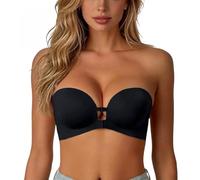 Femme Strapless Front Closure Push-Up Bra No Underwire Wireless Bras | Front Clasp Strapless Bra, Seamless Comfortable Padded Non Slip Tube Jelly Bras,Soutien-Gorge Quotidien pour Robes
