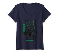 Femme Strontium-90 Poster Search Destroy Wanted 2000 AD Comic T-Shirt avec Col en V