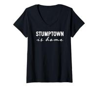 Femme STUMPTOWN EST chez Moi T-Shirt avec Col en V
