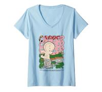 Femme Style de Bande dessinée rétro Classique de Casper Movie T-Shirt avec Col en V