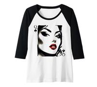 Femme Style d'encre Sumi Sexy QOS Queen of Spades Manche Raglan