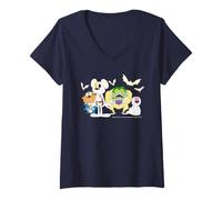 Femme Stylo Danger Mouse Halloween & Co Spooky T-Shirt avec Col en V